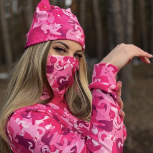 Шапка + баф MULTICAT pink