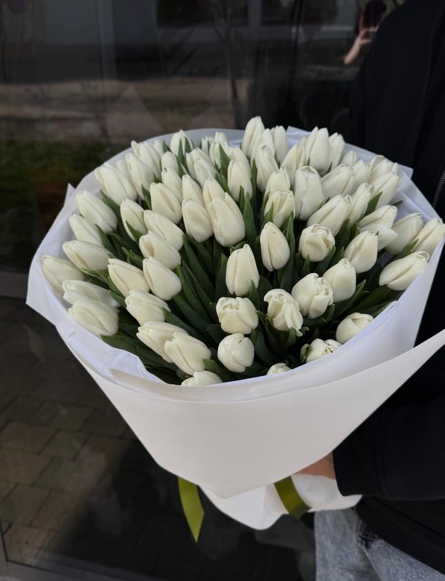 Білі тюльпани — про ніжність,