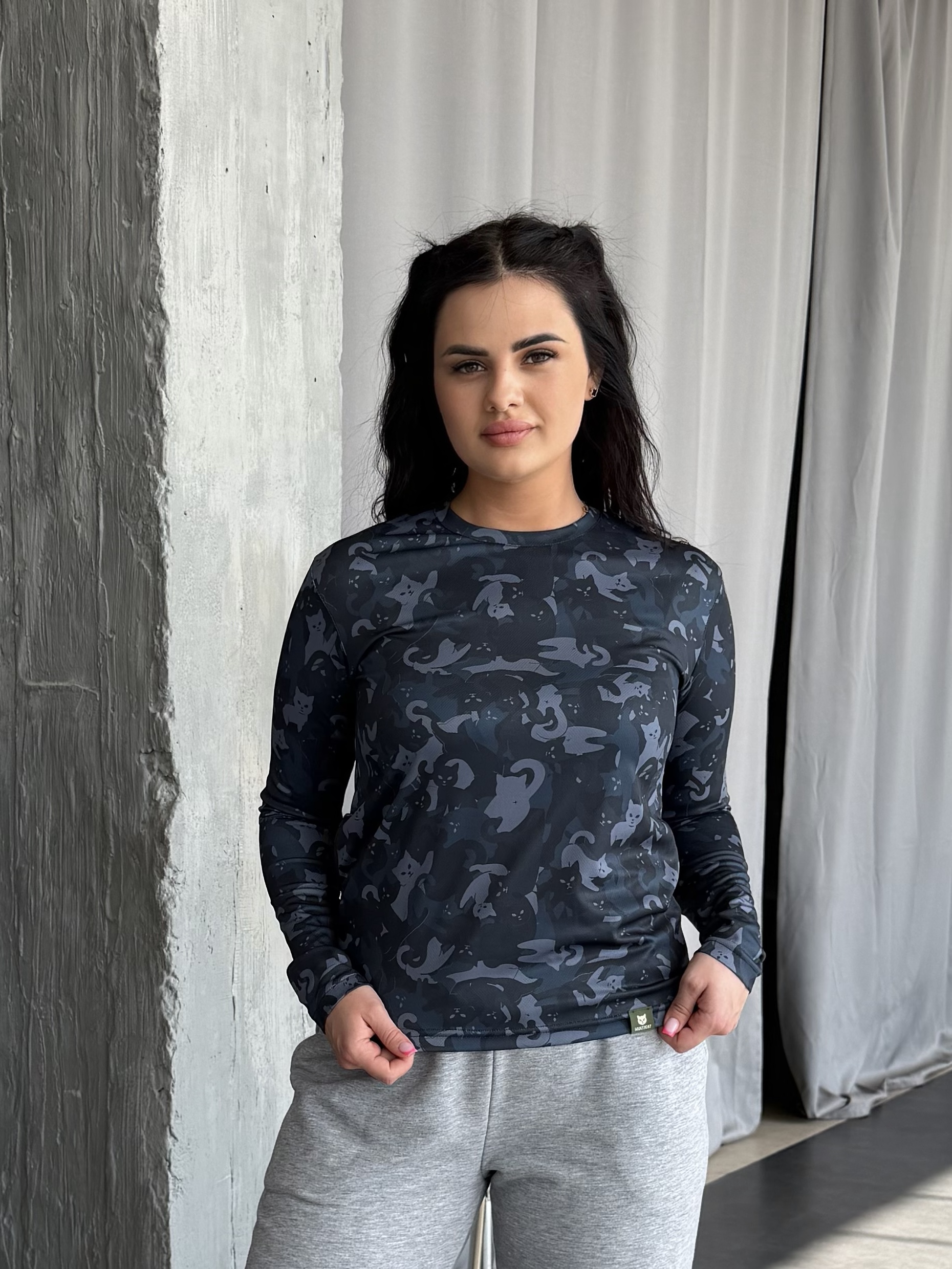 Жіночий лонгслів MULTICAT black